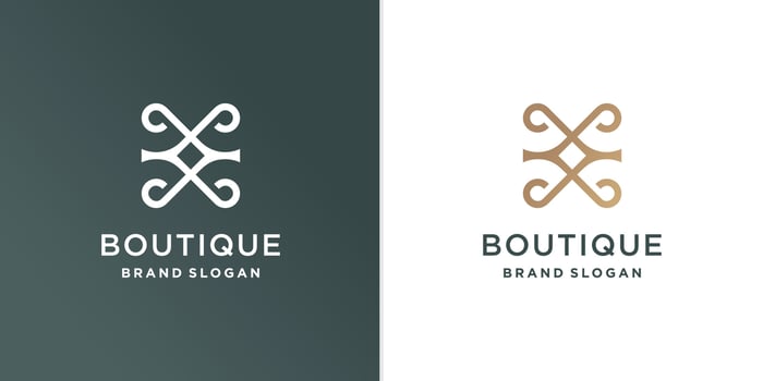Boutique logo template with beauty line concept Premium Vector part 3