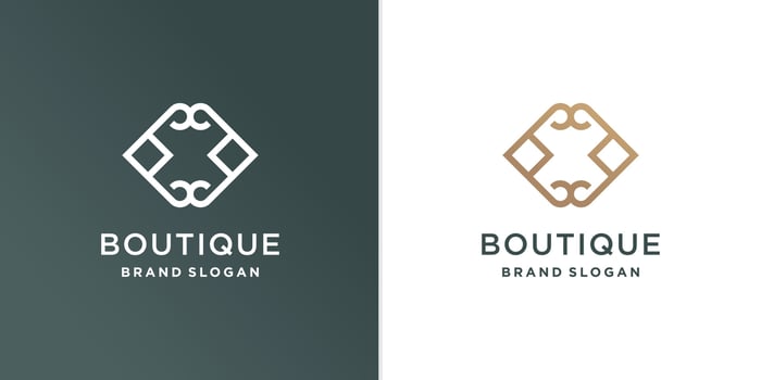 Boutique logo template with beauty line concept Premium Vector part 2