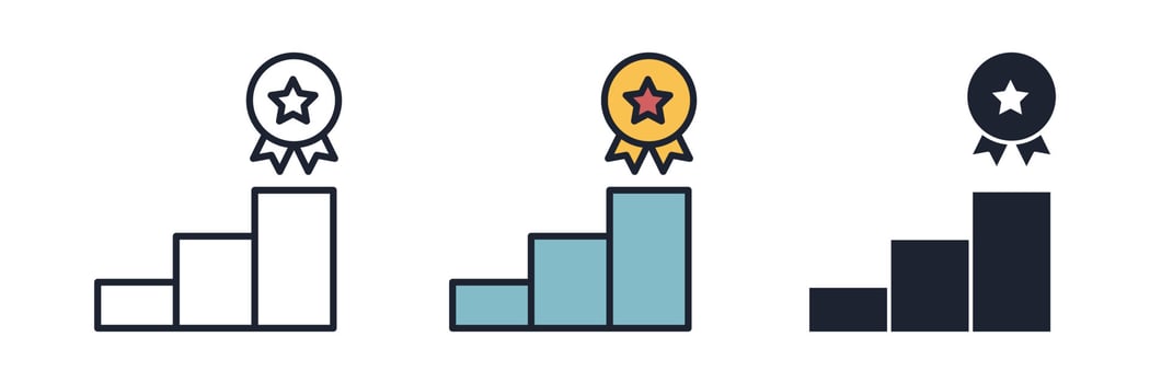 winner icon symbol template for graphic and web design collection logo vector illustration