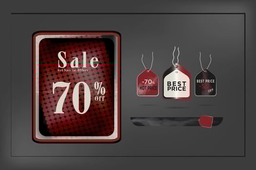 Vector illustration black sale poster and banner design