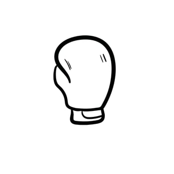 boxing gloves doodle art vector