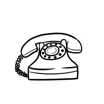 telephone old doodle art vector