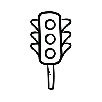 traffic light doodle art vector
