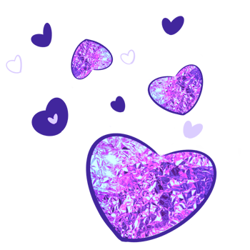 Glitter hearts 1 png