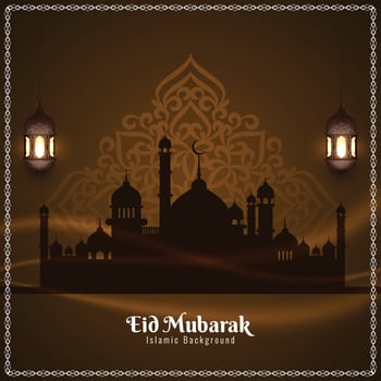 Eid Mubarak Islamic festival background vector