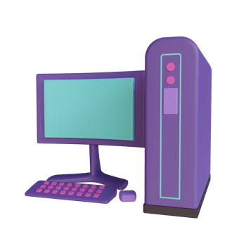 3d Render Personal Computer object png
