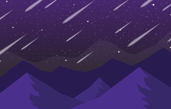 Meteor Shower Background vector