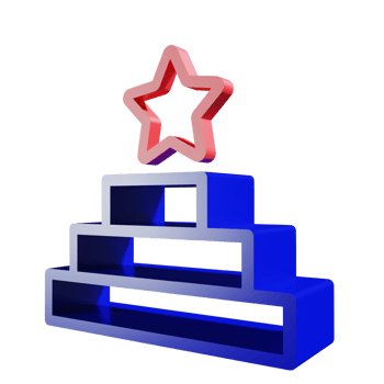 3D Icon stand PNG Transparent.
