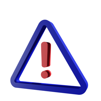 3D Icon Danger PNG Transparent.