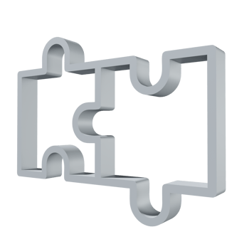 3D Icon Jigsaw PNG Transparent.
