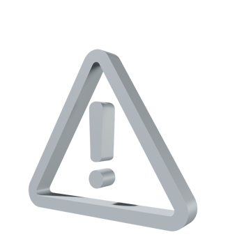 3D Icon Danger PNG Transparent.