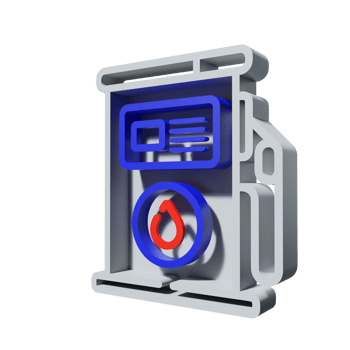 3D Icon Gas Station PNG Transparent.