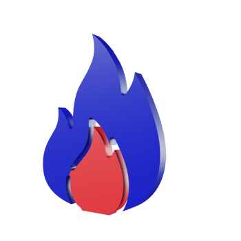 3D Icon Fire PNG Transparent.