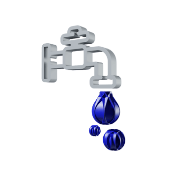 3D Icon Faucet PNG Transparent.