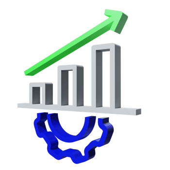 3D Icon Graph PNG Transparent.