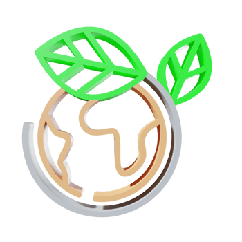 3D Icon Save earth PNG Transparent.