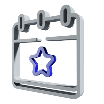 3D Icon Calendar PNG Transparent.