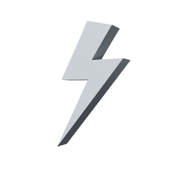 3D Icon Lightning PNG Transparent.