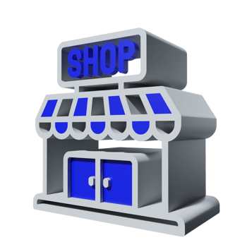 3D Icon Shop PNG Transparent.