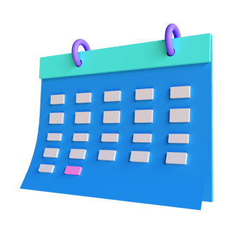3d rendering Calendar assignment icon, monthly planning schedule, day month year time concept. png