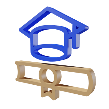 Back to school 3D icon PNG transparent.