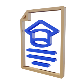 Back to school 3D icon PNG transparent.