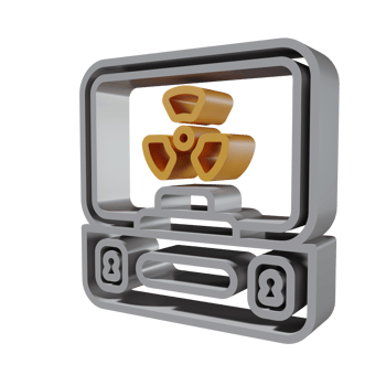 Nuclear 3D icon PNG transparent
