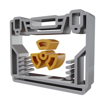 Nuclear 3D icon PNG transparent