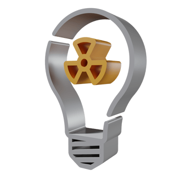 Nuclear 3D icon PNG transparent