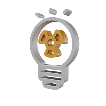 Nuclear 3D icon PNG transparent