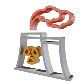 Nuclear 3D icon PNG transparent