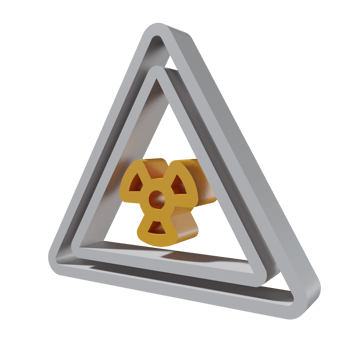 Nuclear 3D icon PNG transparent