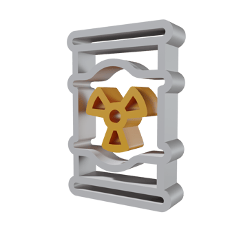 Nuclear 3D icon PNG transparent