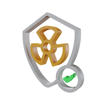 Nuclear 3D icon PNG transparent