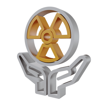 Nuclear 3D icon PNG transparent