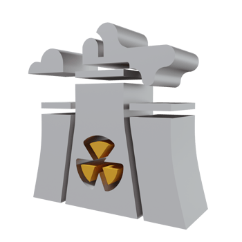 Nuclear 3D icon PNG transparent