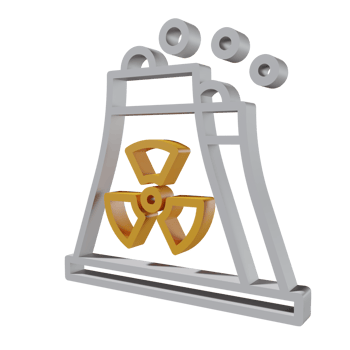 Nuclear 3D icon PNG transparent