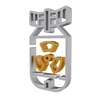 Nuclear 3D icon PNG transparent