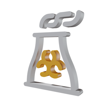 Nuclear 3D icon PNG transparent