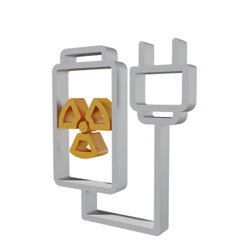 Nuclear 3D icon PNG transparent