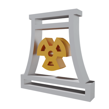 Nuclear 3D icon PNG transparent