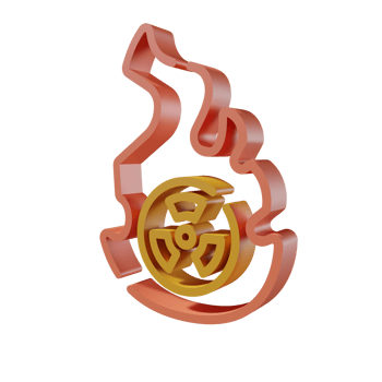 Nuclear 3D icon PNG transparent