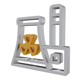Nuclear 3D icon PNG transparent