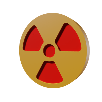 Nuclear 3D icon PNG transparent