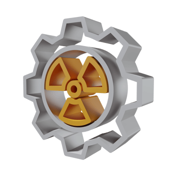 Nuclear 3D icon PNG transparent