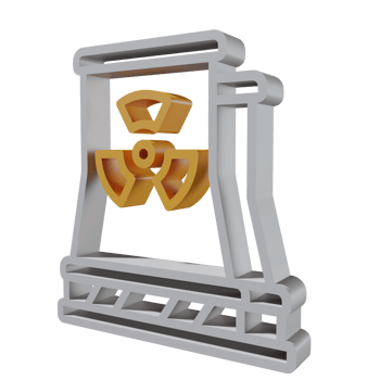 Nuclear 3D icon PNG transparent