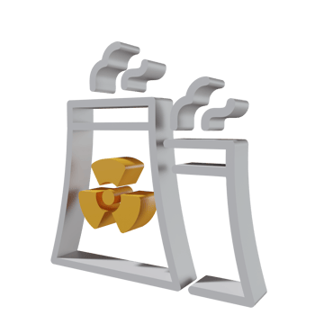 Nuclear 3D icon PNG transparent