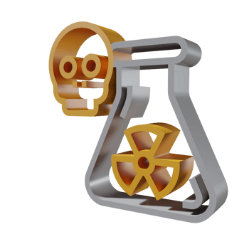 Nuclear 3D icon PNG transparent