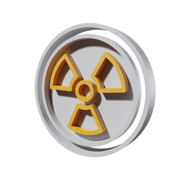 Nuclear 3D icon PNG transparent