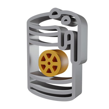 Nuclear 3D icon PNG transparent
